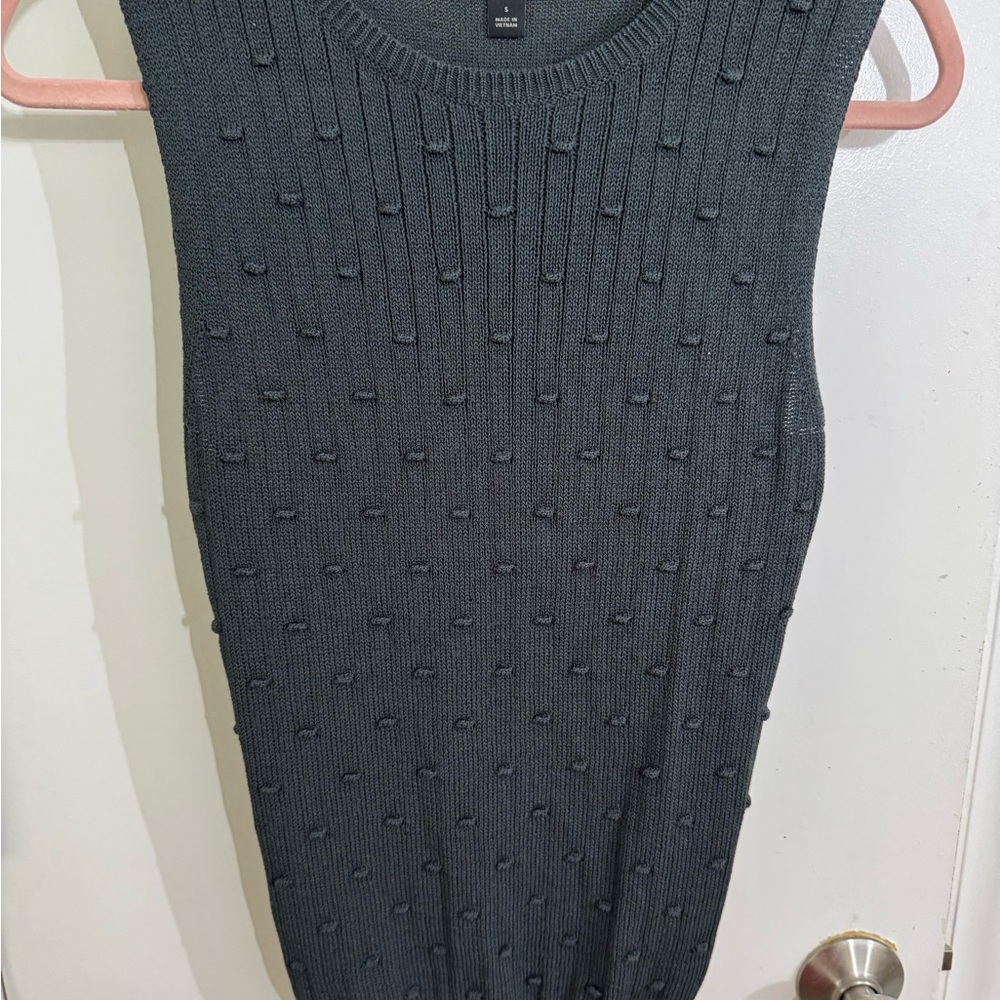 Ann Taylor Factory Charcoal/Greenish Knit Top